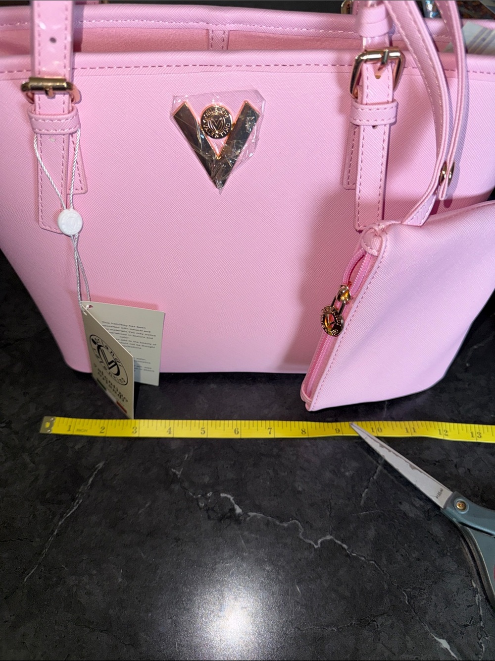 Valentino Orlandi Light Pink Tote with Matching Wristlet